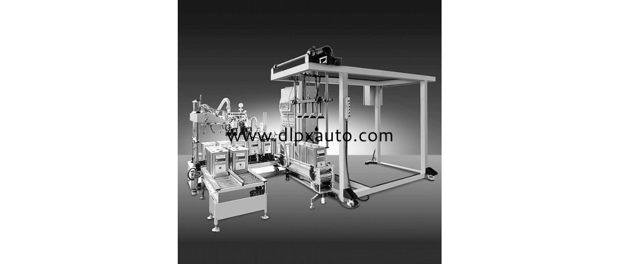 半自動(dòng)稱(chēng)重灌裝機(jī)定量灌裝 18L灌裝設(shè)備 2頭20L稱(chēng)重灌裝輸送機(jī)